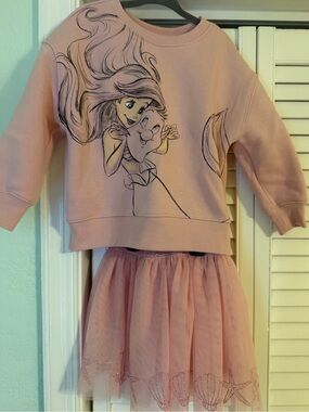 Disney Ariel Toddler Sweatshirt & Tulle Skirt Set